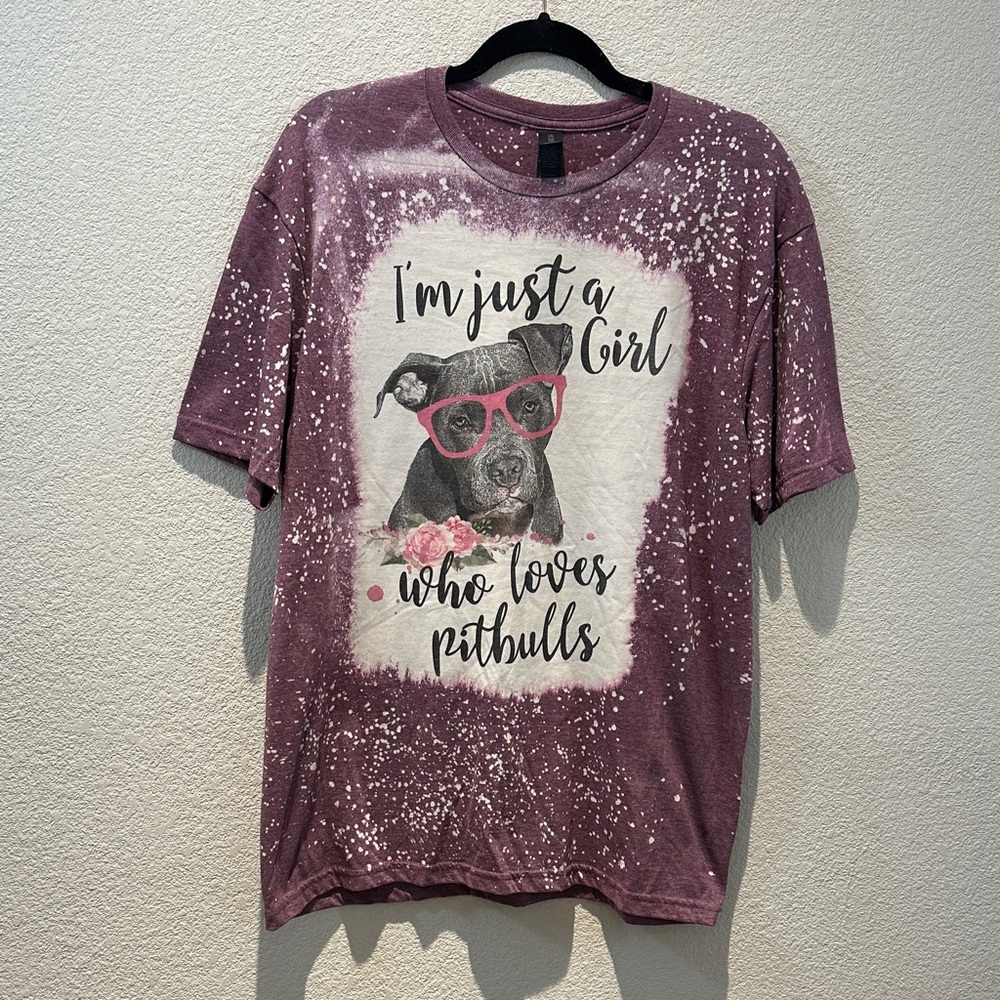 Graphic Pitbull Tee in Dusty Mauve Size Large